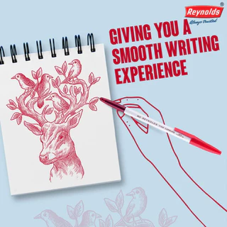 Reynolds ปากกาลูกลื่นเรย์โนลด์ 045 หมึกน้ำเงิน , หมึกแดง 0.7 มม. *แพ็ค 10ด้าม*