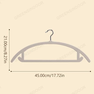 50 ชิ้น ไม้แขวนเสื้อกำมะหยี่ ไม้แขวนเสื้อกันลื่น ไม่ทิ้งรอย 45cm ไม้แขวนเสื้อทรงโค้ง
