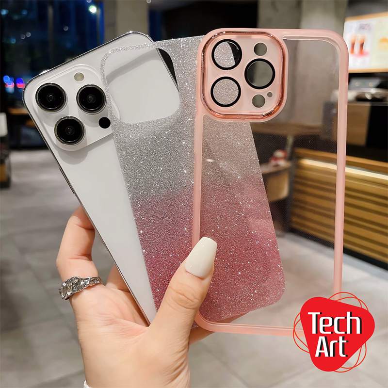 เคสนิ่มกันเลนส์กล้อง ขอบกล้องชุบเงา หลังสีใสใส่แผ่นกากเพชร Redmi Note12(4G/5G) Note13(4G/5G) Note13Pro+ Note14(4G/5G) - รูปที่ 2