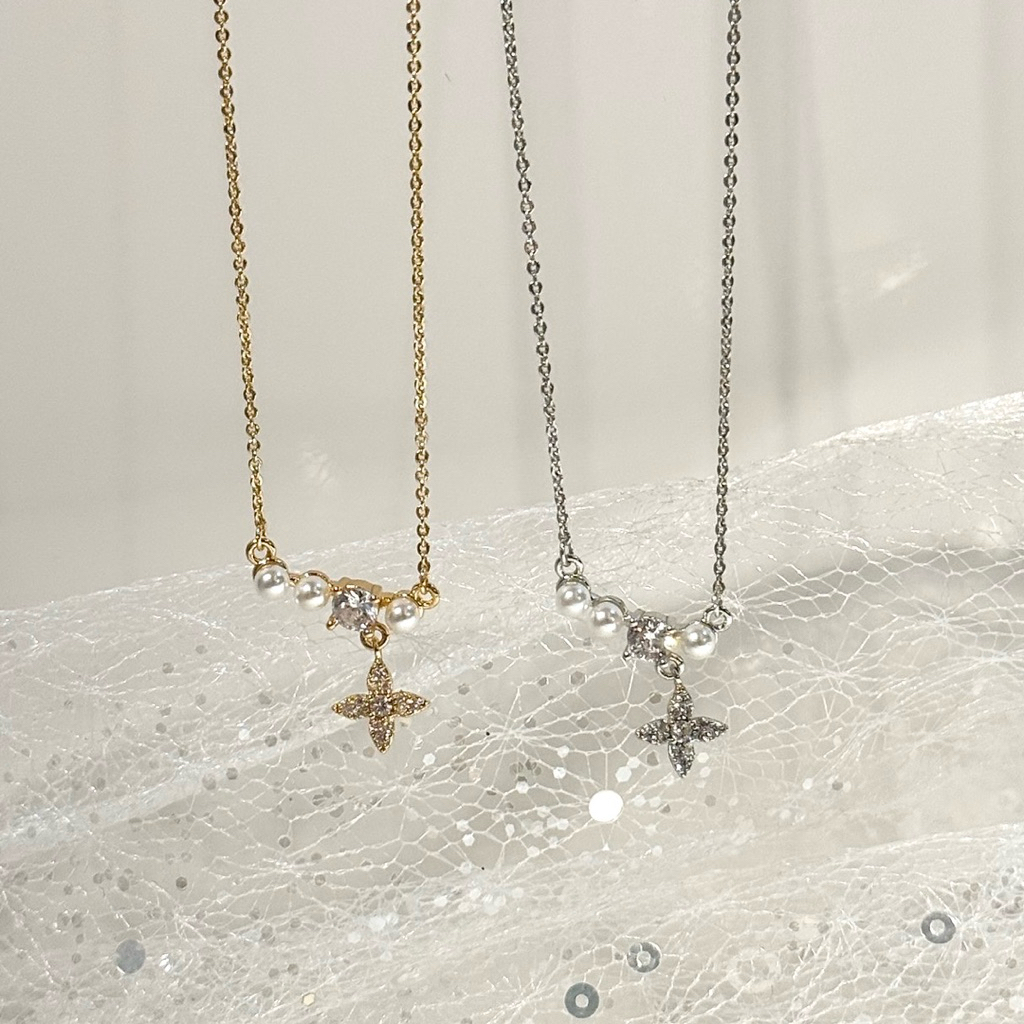 Socrush.bkk | POLAR DREAM necklace | สร้อยคอ ดาว มุก จี้มุก จี้ดาว ดาวเหนือ