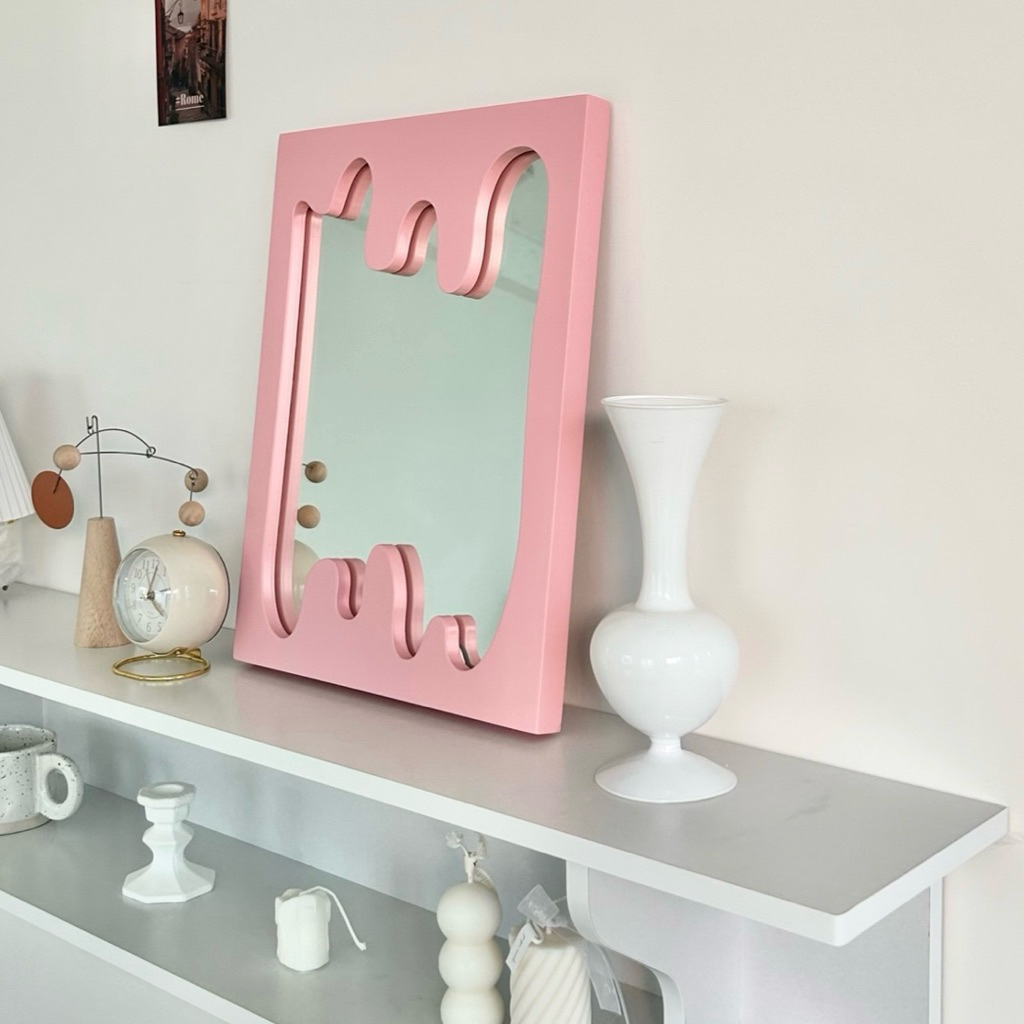 Wooden frame Monster Painting Wall-Table Stand Mirror 3 size