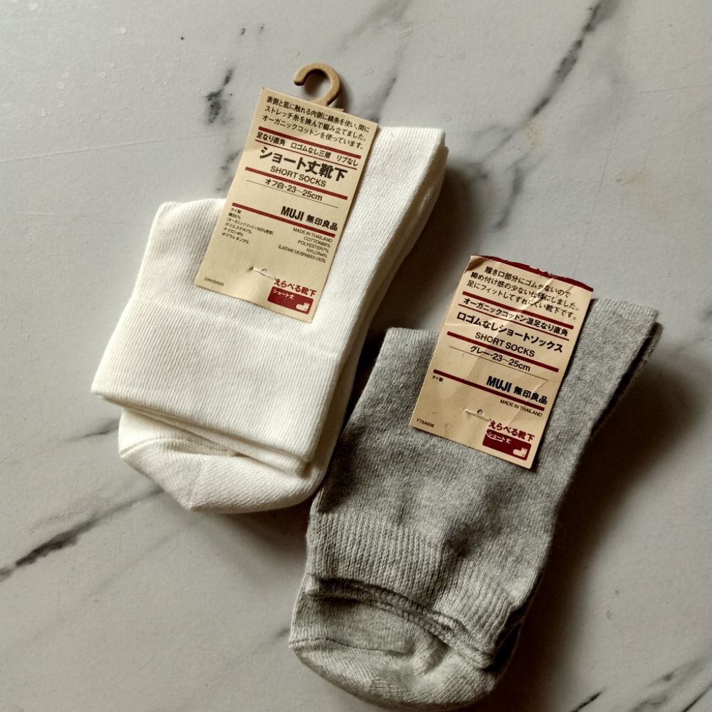 set 2 คู่ ถุงเท้า M uji Japan  🇯🇵