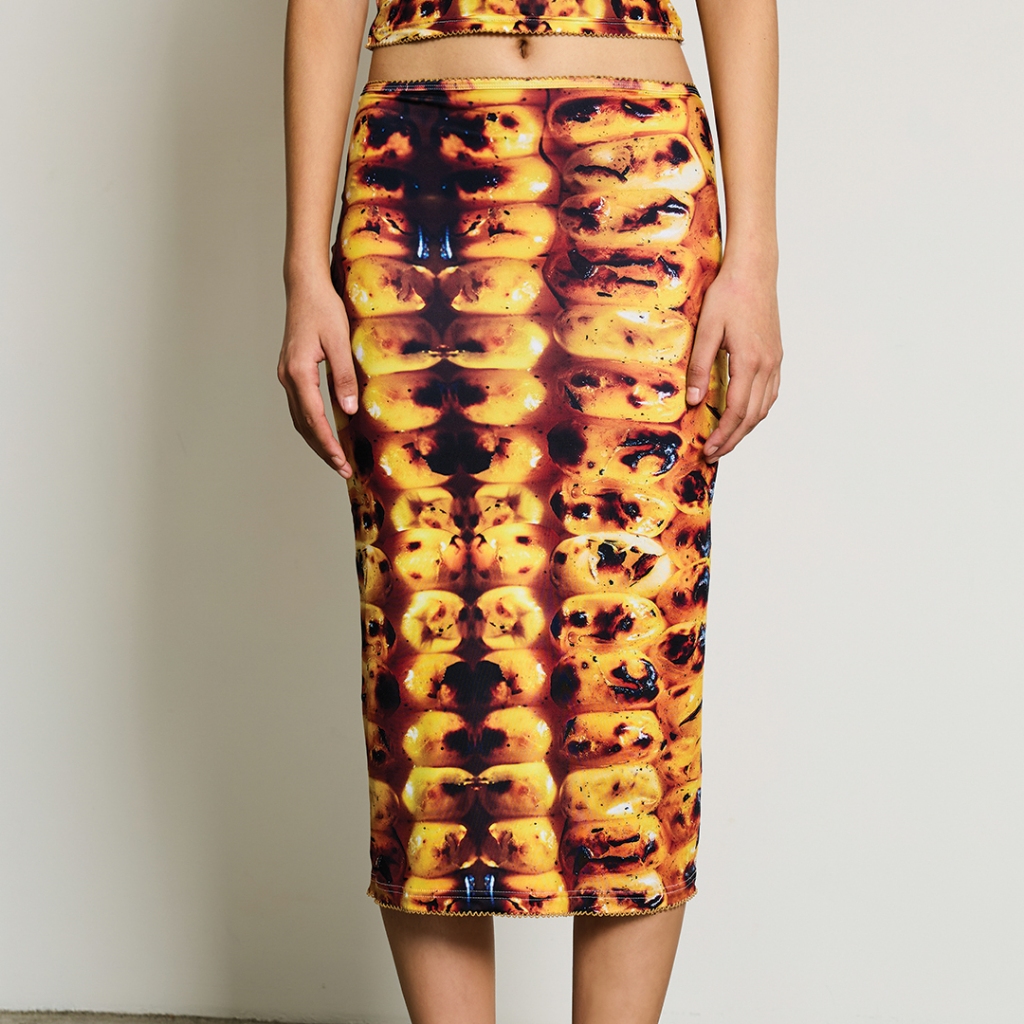 BLACKDOG BKK - Grilled corn skirt กระโปรงลายข้าวโพดปิ้ง - BD2502