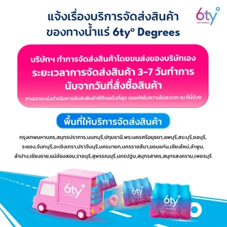 [ส่งฟรี] 1250ml 6 แพ็ก 36 ขวด นํ้าแร่ 6ty Degrees Mineral Water น้ำแร่ธรรมชาติ 100% จากแหล่งน้ำแร่เชียงดาว