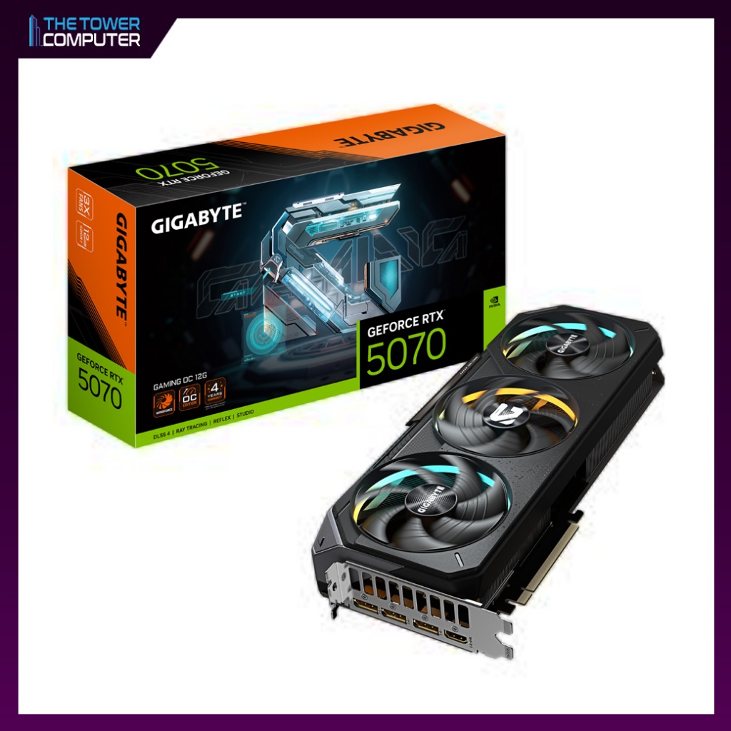 VGA (การ์ดจอ) GIGABYTE GEFORCE RTX 5070 GAMING OC - 12GB