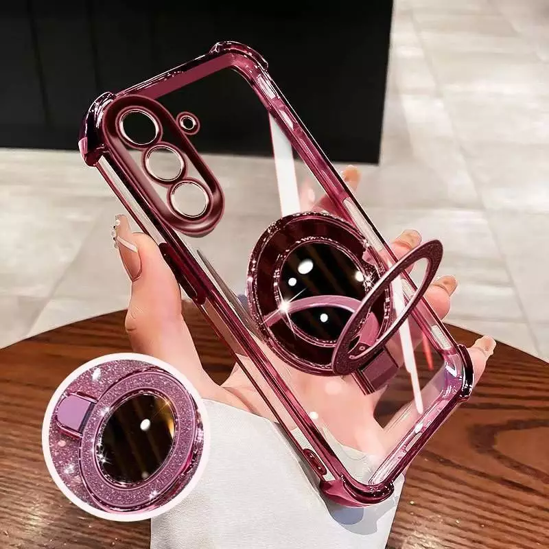 เคสกระจก สำหรับ Samsung A18 A17 A27 A16 A57 A37 A55 A36 A56 A02S A03S S26FE S24FE S25FE A23 A13 A15 A05S A04S ตั้งได้ E5