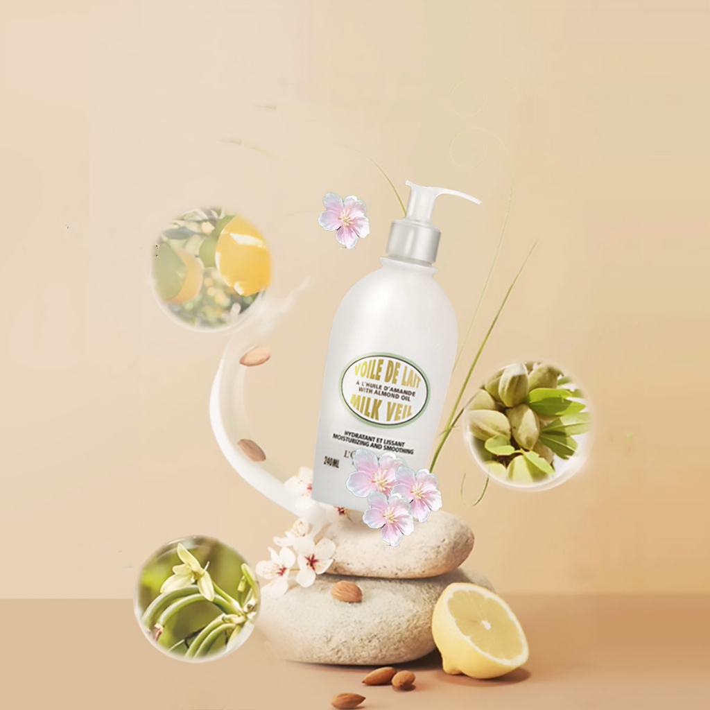 Almond Milk Veil 240ml❤️ อัลมอนด์ บอดี้ โลชั่น