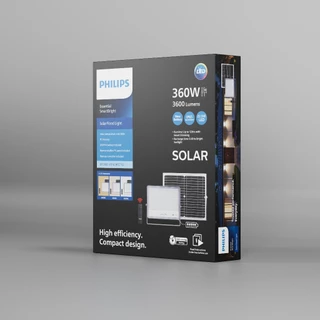 Philips Lighting Solar โคมไฟสาดโซลาร์ เปลี่ยนแสงได้เหลือง-ขาว 3000K-4000K-6500K มีรีโมท สาย5เมตร