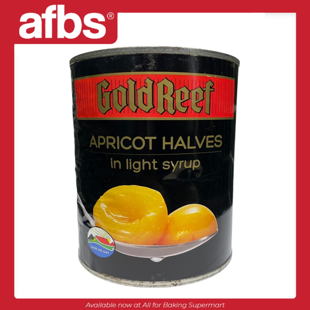 Gold Reef Apricot Halves in Light Syrup 815g โกลด์รีฟ ลูกแอปริคอตชนิดผ่าครึ่งในน้ำเชื่อม 815 กรัม