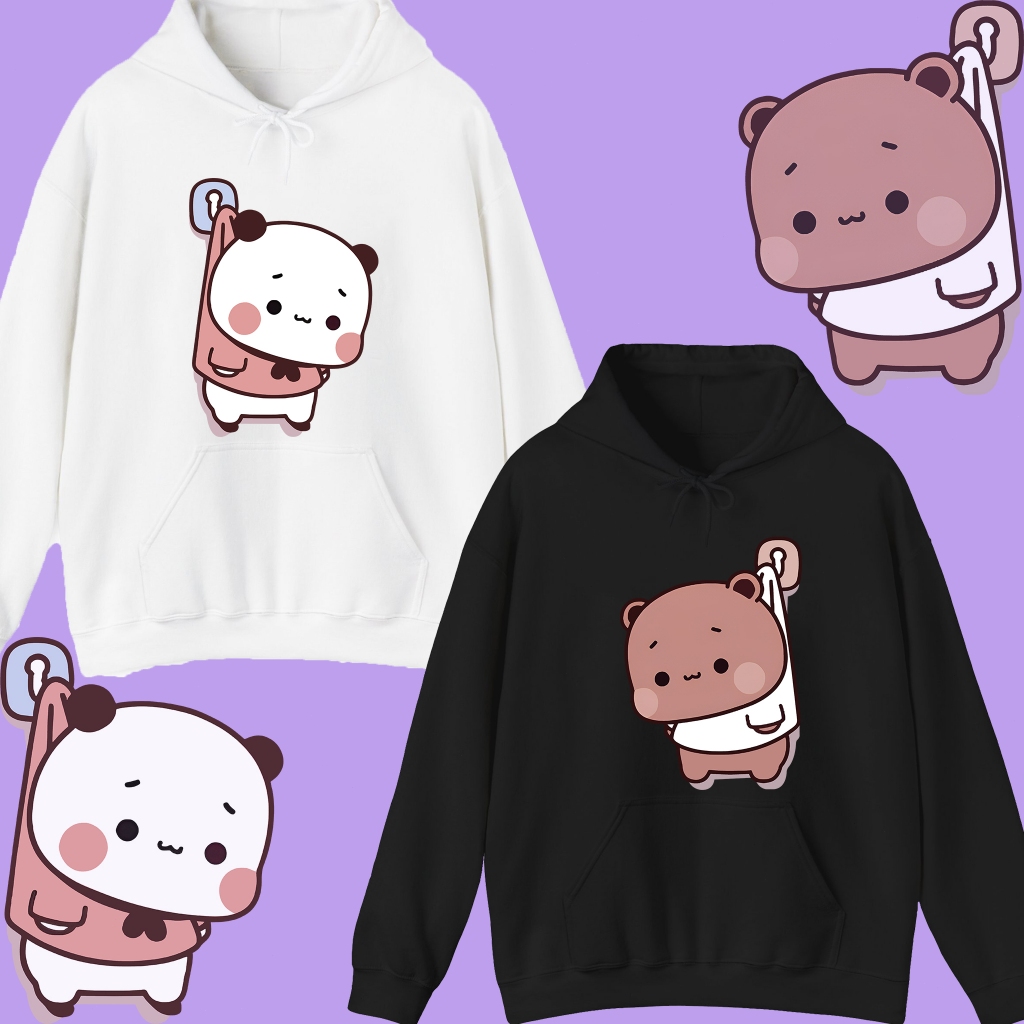 [NEW] Bubu Dudu คู่บริสุทธิ์น่ารักพิมพ์ Hoodie ผ้าฝ้าย วัสดุที่สะดวกสบาย มีหลายขนาด M-3XL couple เสื้อฮู้ด cotton