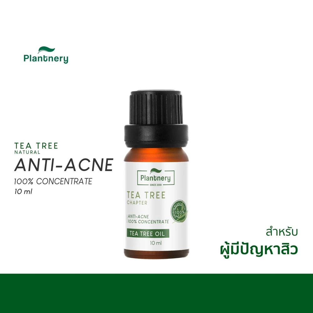 แท้ Plantnery Tea Tree Oil Acne Spot 10 ml แพลนท์เนอรี่ น้ำมันที ทรี เข้มข้น สำหรับ แต้มสิว