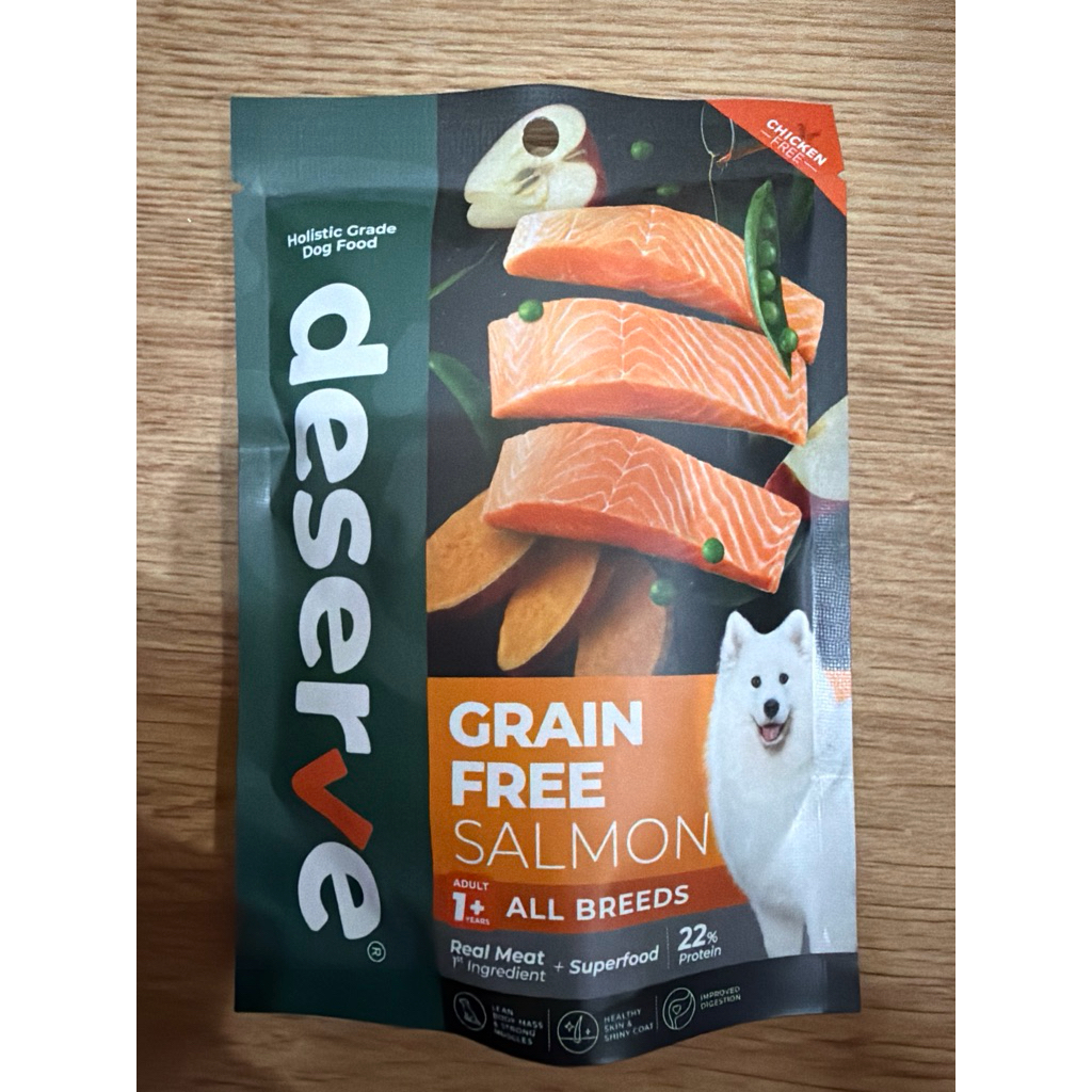 [40g] DESERVE อาหารเม็ดสำหรับสุนัข Holistic Grain Free แพ้ไก่ทานได้ ลดคราบน้ำตา บำรุงกระดูก ของใหม่พ