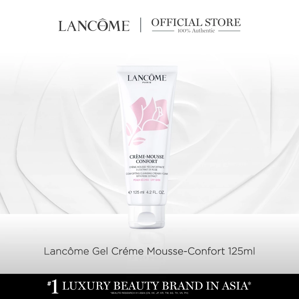 LANCOME CREME MOUSSE-CONFORT 125 ML ลังโคม โฟมล้างหน้าสำหรับผิวแห้งและบอบบาง (คลีนซิ่ง สกินแคร์) thumbnail 4