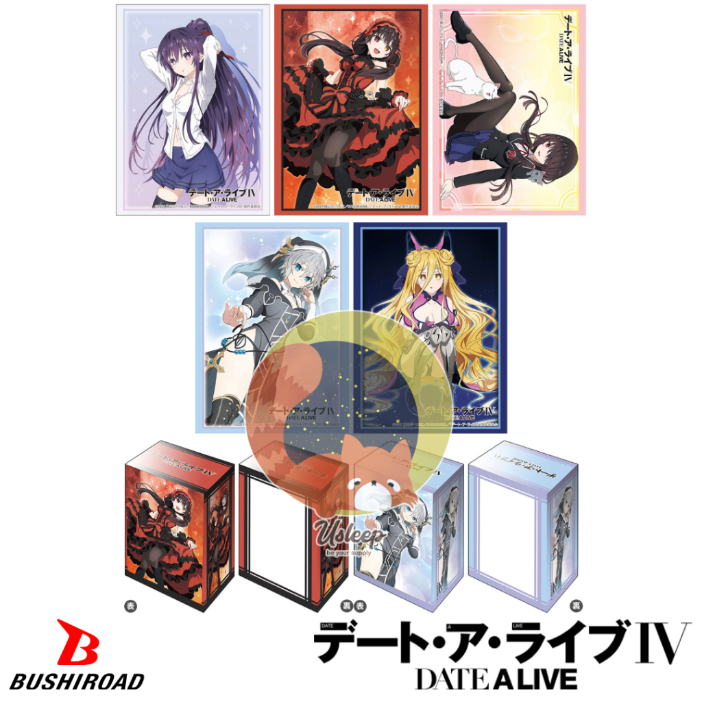Bushiroad Sleeve & Deck Holder V3 Date A Live IV : Tohka Yatogami, Kurumi Tokisaki, Nia Honjou, Mukuro Hoshimiya