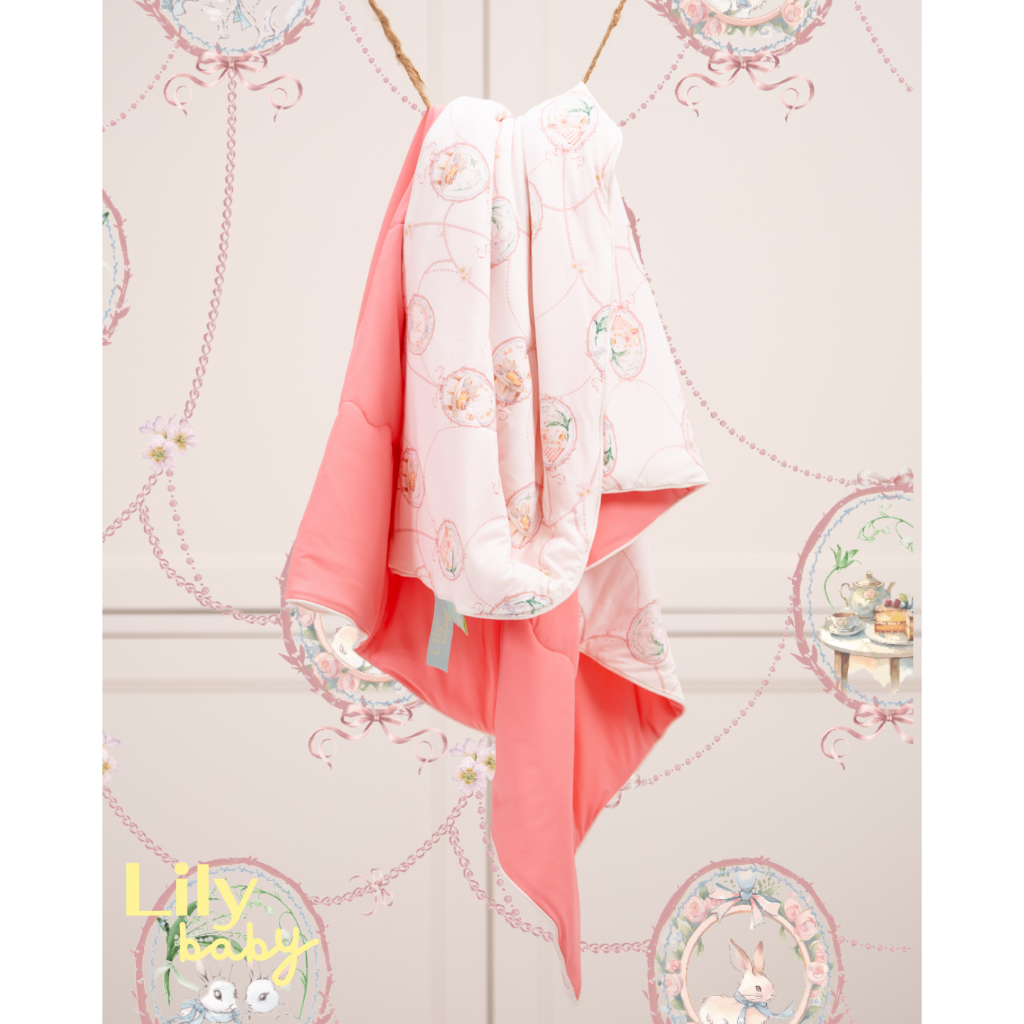 LILY Cooling Blanket : ผ้าห่ม Cooling : ลายกระต่ายชมพู