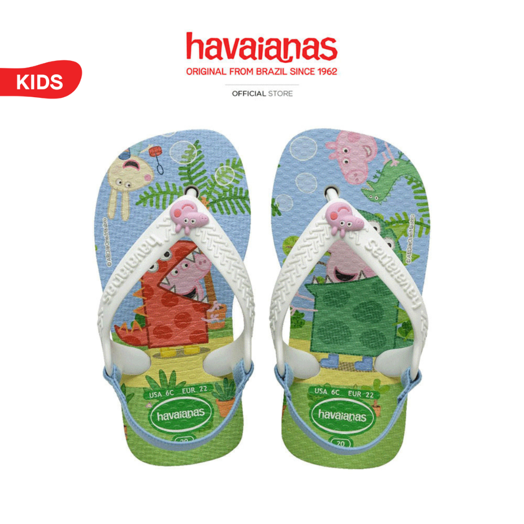 HAVAIANAS รองเท้าแตะเด็ก Baby Peppa Pig Flip Flops WHITE 41459800001B_H3WTXX