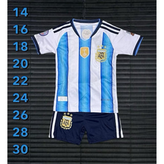 ชุดกีฬาเด็ก!  🧒🏻​​​​ทีมอาร์เจน-ติน่า ( เสื้อ + กางเกง) ผ้านิ…