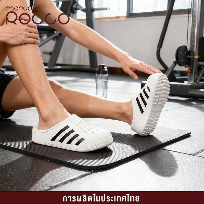 Marco Rocco รองเท้าหัวโตแฟชั่น EVA ระบายอากาศได้ดี UNISEX น้ำหนักเบา กันน้ำ รองเท้าแตะแบบสวม MR8015