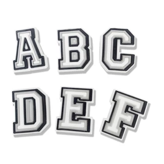 Hot เสน่ห์รองเท้า ดิY จดหมาย A-Z shoe charms สไตล์ การ์ตูน รองเท้าแตะ หัวเข็มขัด พีวีซี รองเท้า อุปกรณ์เสริม ปุ่ม