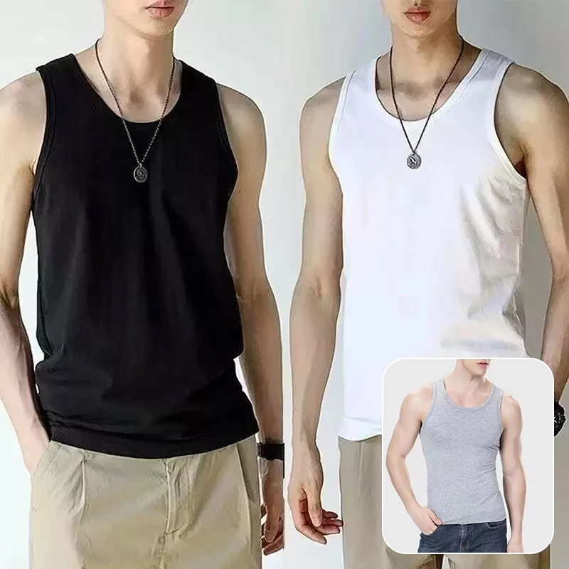 เสื้อกล้ามผู้ชาย_เทรนด์แฟชั่นสำหรับผู้ชายกีฬาและออกกำลังกายเสื้อกล้ามสายเดี่ยว