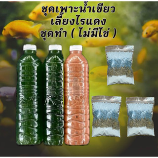 ชุดเพาะน้ำเขียวและปุ๋ย 3 ซอง สูตร60-80ลิตร  อาหารไรแดง หัวเช…