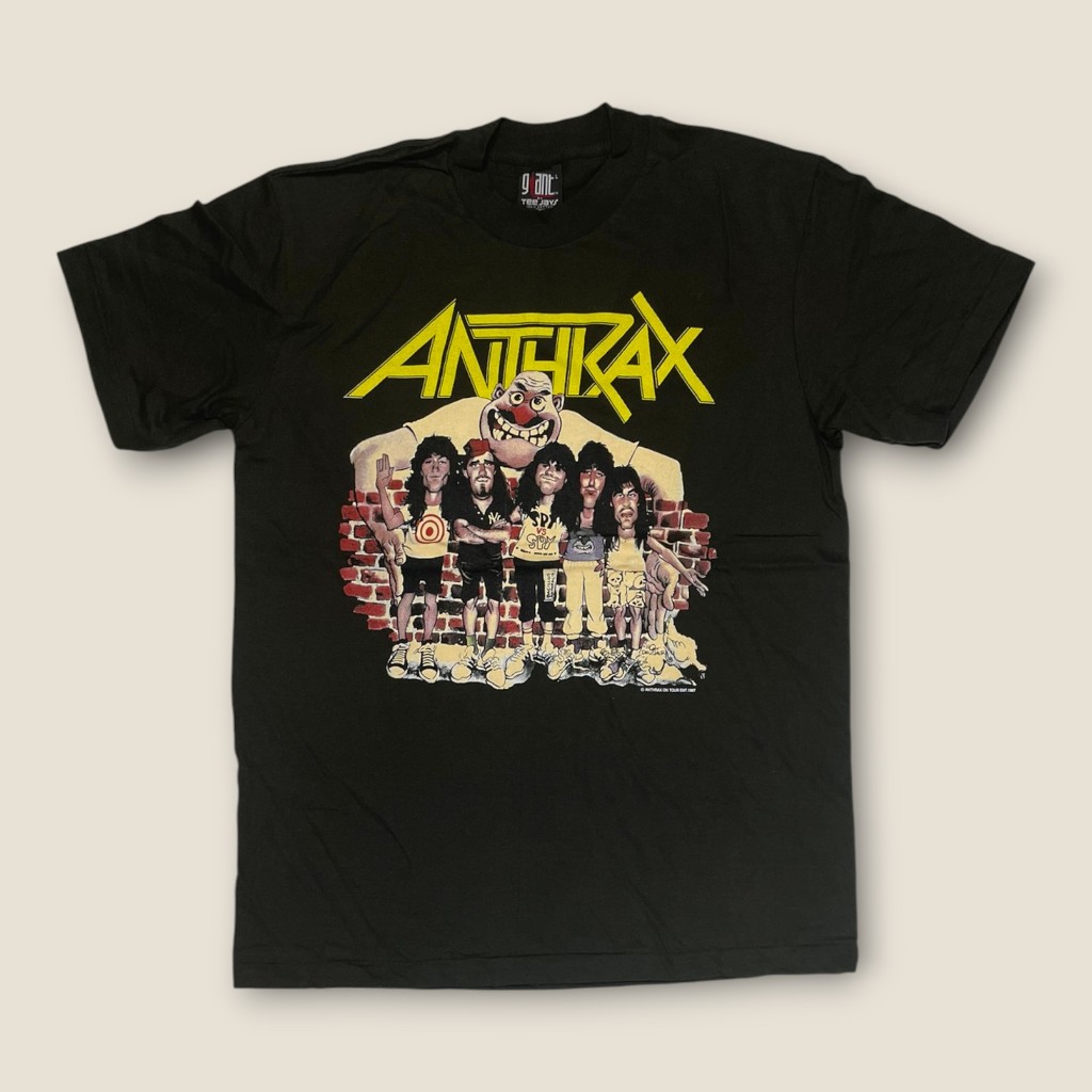 เสื้อวง Anthrax ลายทัวร์ State of Euphoria 1988 เสื้อยืดวินเทจ Thrash Metal 80s