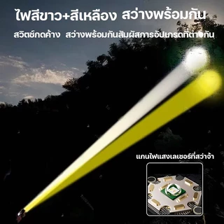ไฟฉาย LED ไฟฉายแรงสูง ไฟฉายพกพา ซูมได้ 12000lmป รับแสงได้ 9 ระดับ กันน้ำ สามารถชาร์จโทรศัพท์ได้ flashlight