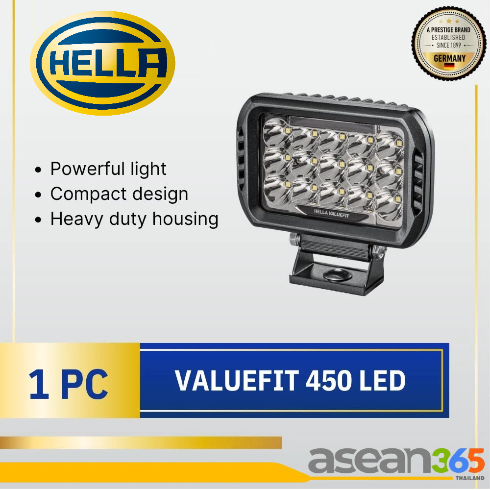 HELLA Valuefit 450 LED ไฟสปอร์ตไลท์เสริมสำหรับรถยนต์ 12V/24V 1 ดวง