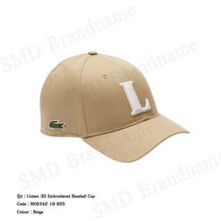 Lacoste หมวกแก็ป รุ่น Unisex 3D Embroidered Baseball Cap Cod…