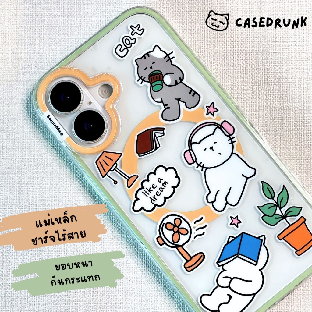 Dream เคสแม่เหล็ก ชาร์จไร้สาย กันกระแทก 2 ชั้น เคสสำหรับไอโฟน 17Promax 16Promax 16 15Promax 15 14 13