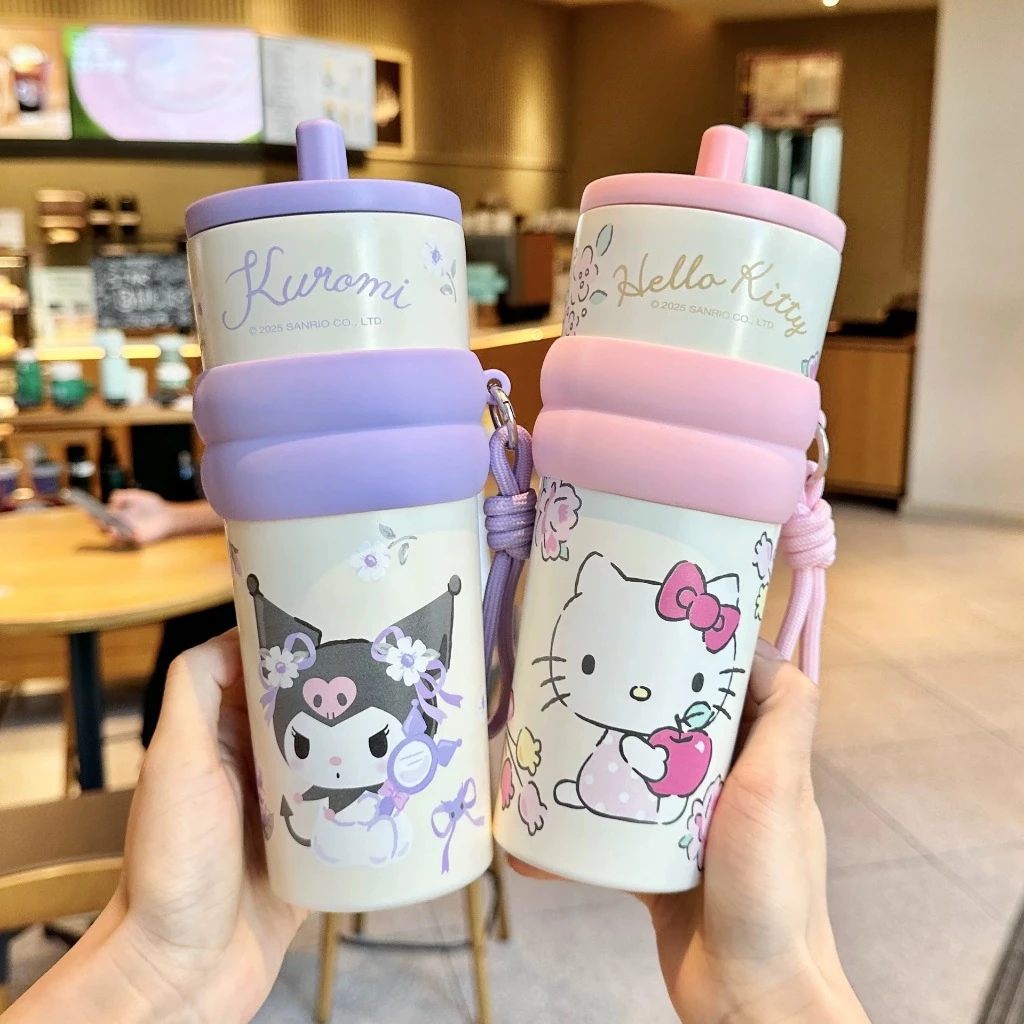 กระติกน้ำเก็บความเย็น สแตนเลส 316 ขนาด 710ML ลายการ์ตูนน่ารัก มีหลอด พกพาสะดวก ใช้ในรถได้ เก็บความเย็นยาวนาน thumbnail 6