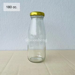 [TG-470] ขวดแก้วปากกว้าง 180 ml พร้อมฝา 38 มมสีดำ/เงิน/ทอง/ขาว