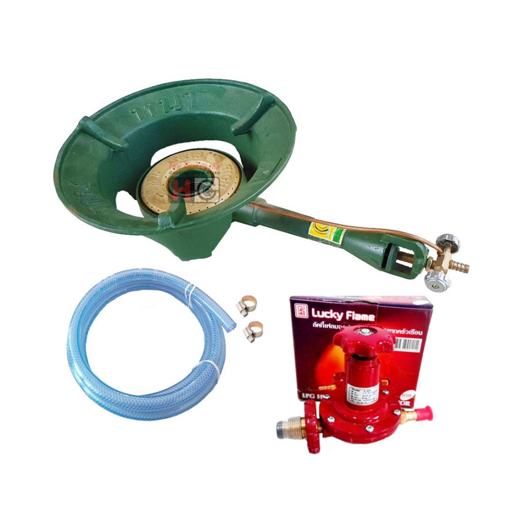 ชุดเตาเร่ง KB8 หัวปรับแก๊ส L-322 + สายแก๊ส 1.5ม