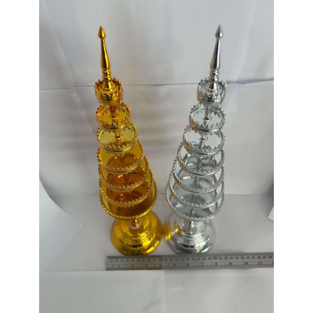 ฉัตรกะไหล่เงิน-ทอง 7 ชั้น รุ่นมงคลสูงศักดิ์ เสริมบารมี เฮงรับทรัพย์ งานละเอียดหรูหรา - รูปที่ 5