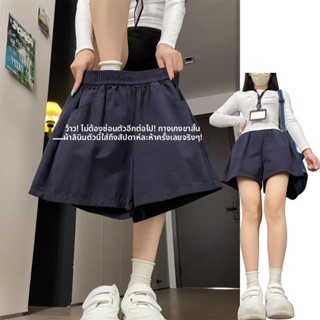 กางเกงขาสั้นสีน้ำเงินกรมท่าสำหรับผู้หญิงใส่ในช่วงฤดูร้อน สไต…