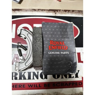 ชุดผ้าเบรคหลัง+สปริง  Royal Enfield 500 classic bullet ดรัมเ…