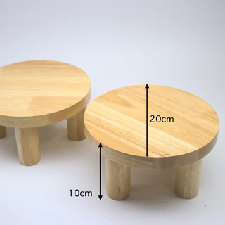 ขาตั้งกระถางต้นไม้แบบกลมขนาดเส้นผ่านศูนย์กลาง20cm สูง10cm หนา20mm ขาตั้งกระถางไม้ยางพาราประสาน วางกระถางขนาด8นิ้ว