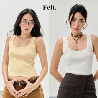 Felt.bkk Lilie Top เสื้อแขนกุดขอบคลื่น ดีเทล ผ้าฉลุ