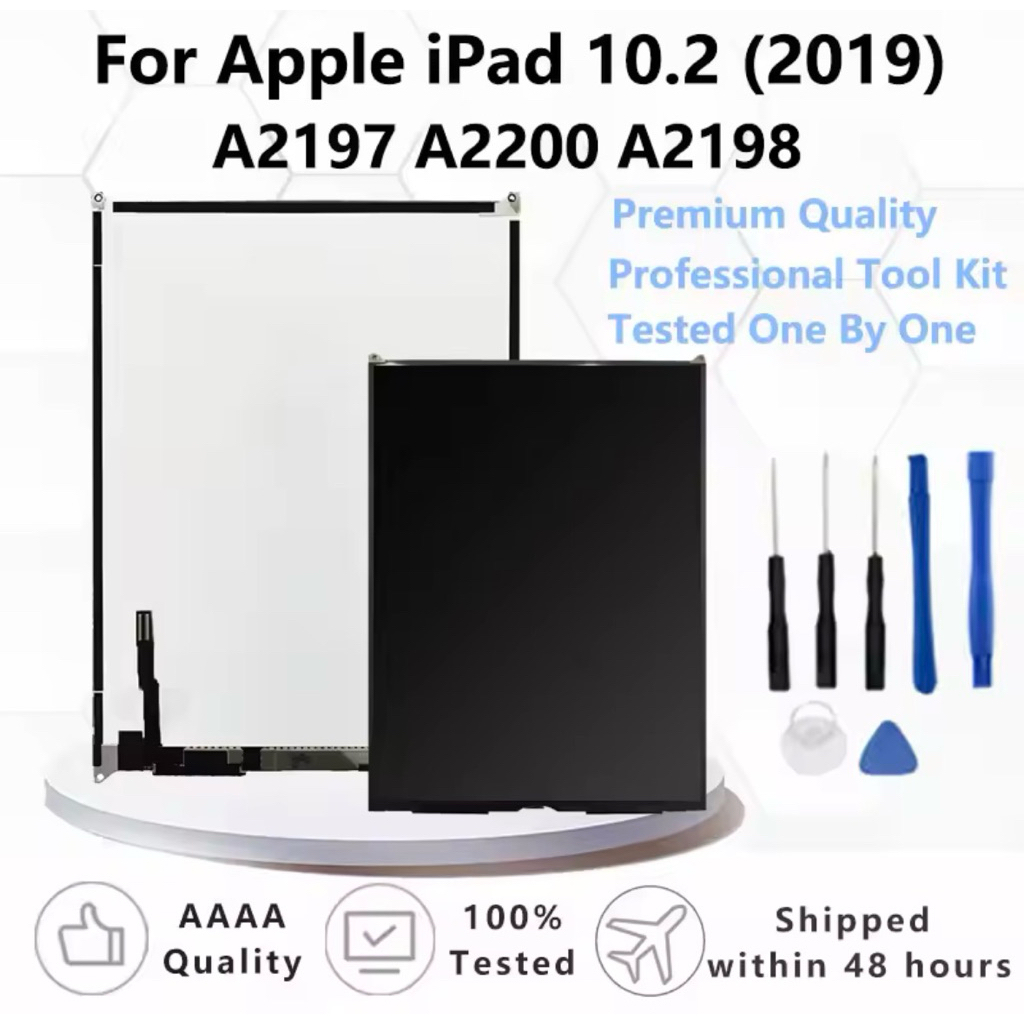 LCD สําหรับiPad 7 8 9 iPad 10.2 2019 2020 2021 A2197 A2270 Assembly Digitizerจอแสดงผลกระจกด้านหน้าเปลี่ยน