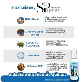 SPสเปร์ย ลดอักเสบ สมานแผลปะทุ แผลมะเร็ง แผลก้อนเนื้อ ในหมาแมวได้ ไม่แสบฉีดโดนตาได้