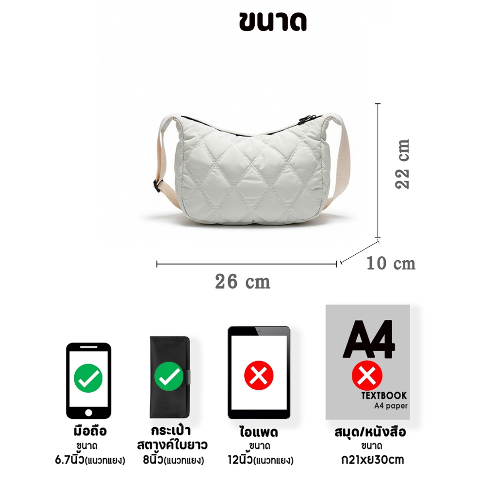 ส่งด่วน GUCSELECTED(B1876) กระเป๋าสะพายข้างผ้าโพลีเอสเตอร์มี2สี น้ำหนักเบา ราคา ถูกที่สุด ดีลบีเคเค แกลเลอรีภาพที่ 9