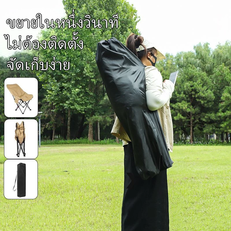 เก้าอี้ตั้งแคมป์พับได้ เบาะผ้าฝ้าย มีที่พักขา thumbnail 5