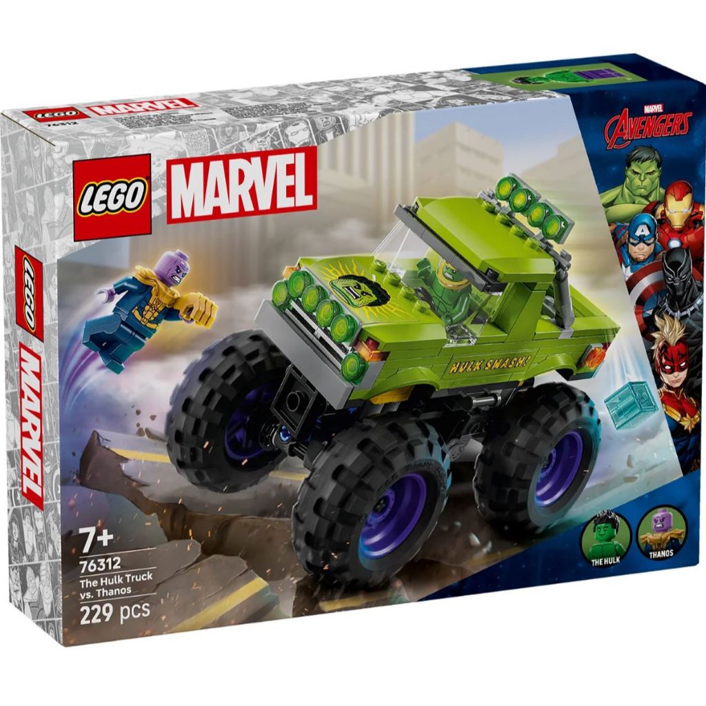 LEGO® Marvel The Hulk Truck vs. Thanos 76312