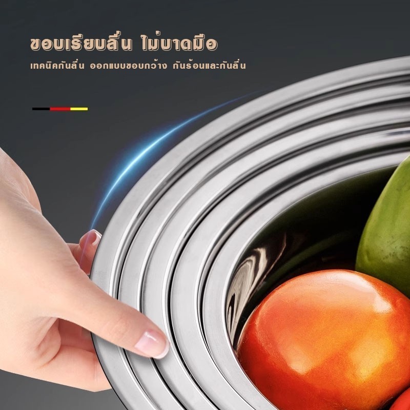 ชามซุปสแตนเลส 304 สองชั้นป้องกันการลวก ชามอเนกประสงค์ ป้องกันน้ำร้อนลวกและตก  (มี9ขนาด) - รูปที่ 6