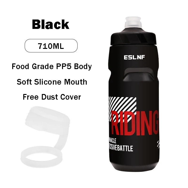 ESLNF ขวดน้ำสําหรับจักรยานแบบพกพา 710ML ความจุขนาดใหญ่ ขวดจักรยานถนน น้ำหนักเบา ขวดบีบดื่มง่าย ราคา ถูกที่สุด ดีลบีเคเค แกลเลอรีภาพที่ 8