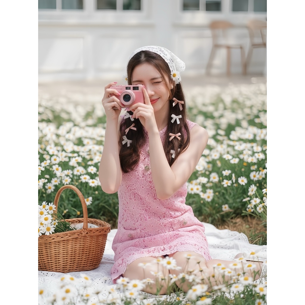 MG133-0424 : Pink Verbena Lace Dress