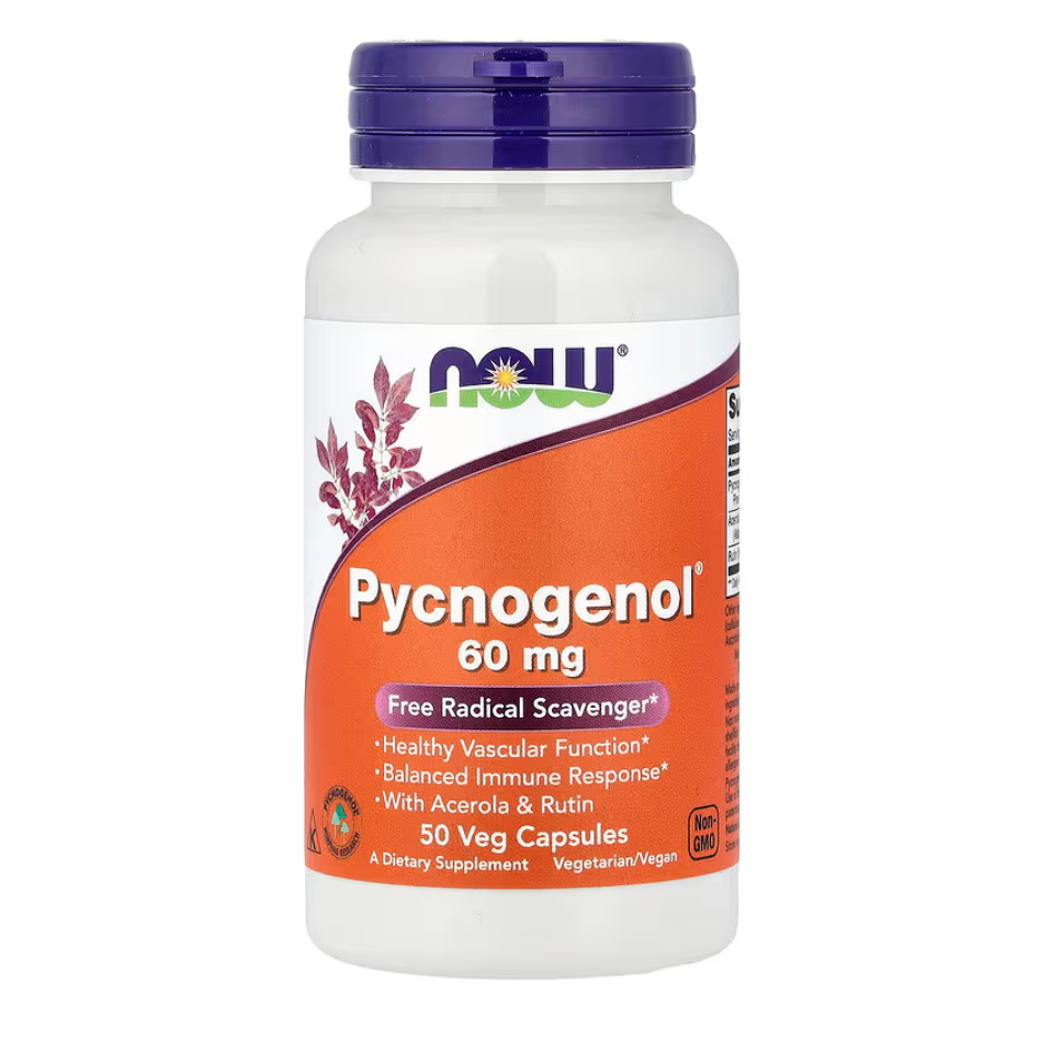 (พร้อมส่ง) NOW Foods, Pycnogenol® 60 mg, 50 Veg Capsules (BBF 04/29)