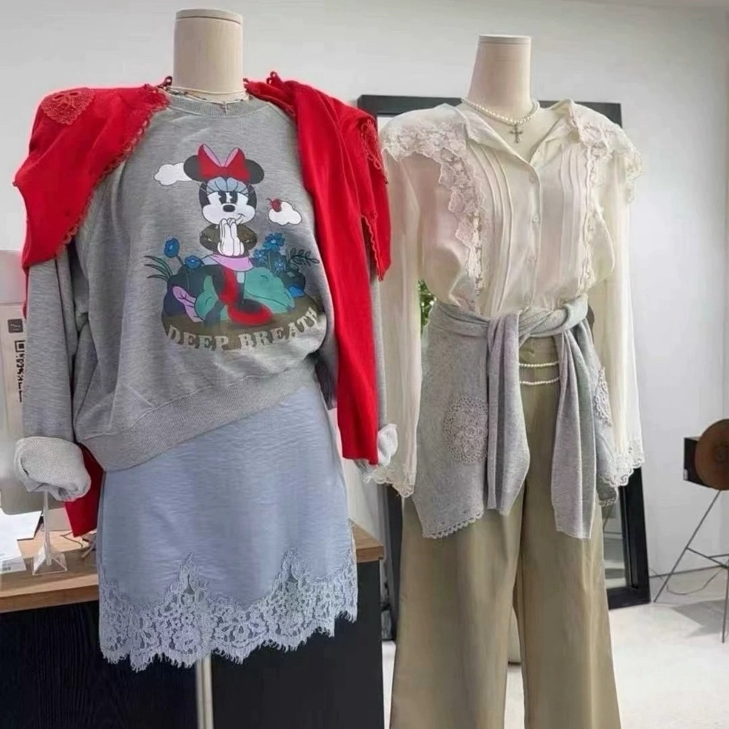 laced skirt กระโปรงแต่งขอบลูกไม้รุ่น 6319 TAG CCJ 🇰🇷 - รูปที่ 4