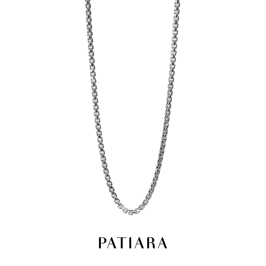 สร้อยเงินแท้925 ชุบทองคำขาว ลายอิตาลีขนาด 2.6mm. สวยหรู มีความยาว 18นิ้ว และ20นิ้ว สินค้าพร้อมส่ง