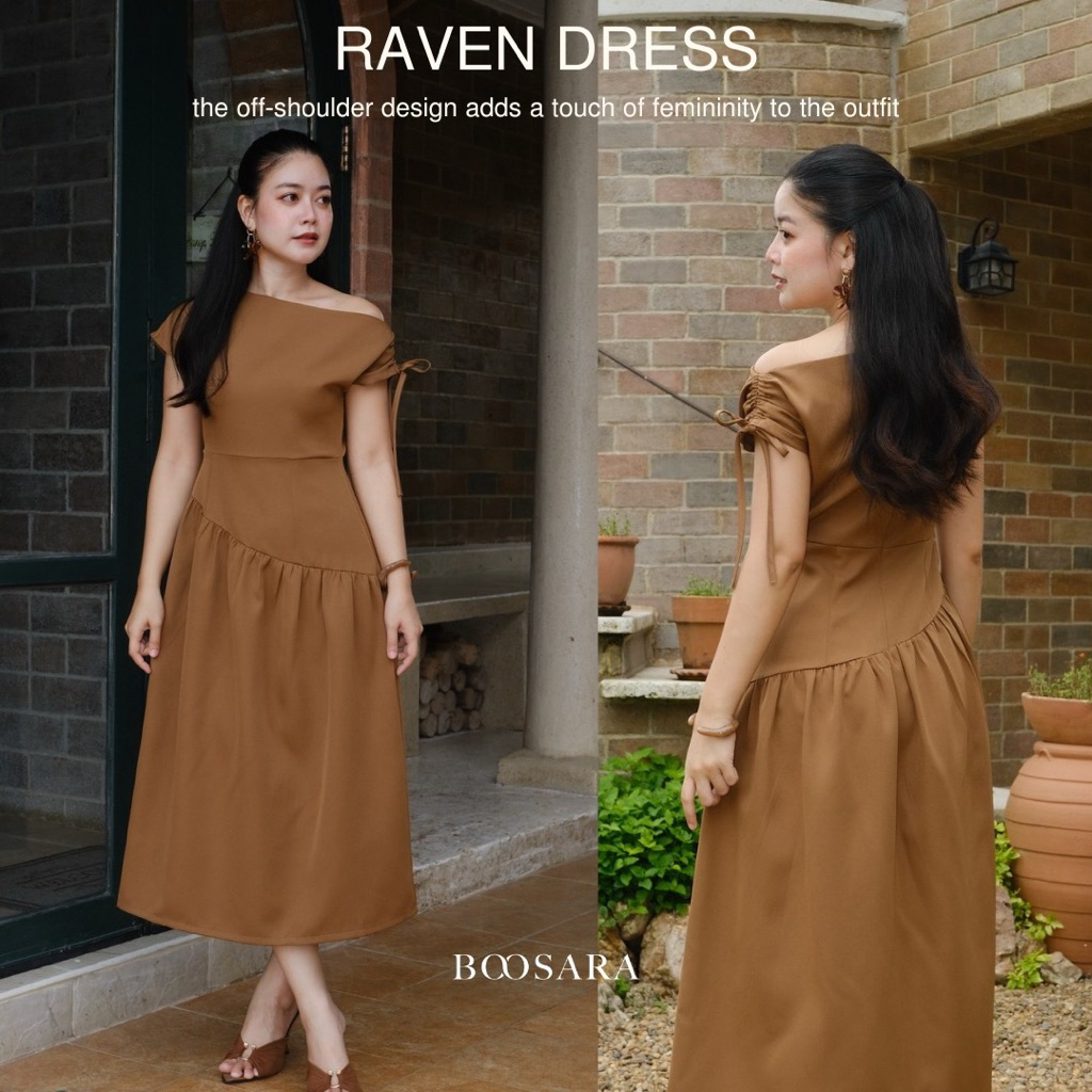 BOOSARA :  Raven dress ชุดเดรสกระโปรง ใส่ออกงานได้หรือจะใส่ Summer ก็น่ารัก - BSR C.